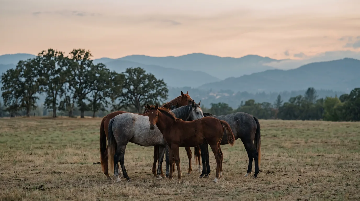 Chevaux en liberté, Equisens, Drôme